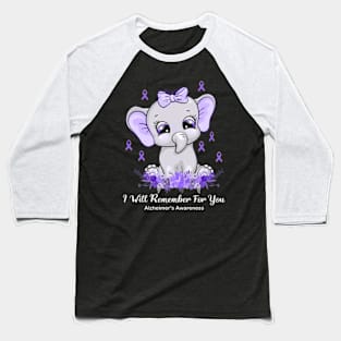 I Will Remember For You Brain Alzheimer's Awareness Baseball T-Shirt